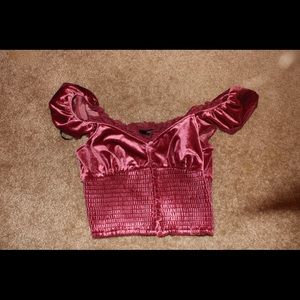 Velvet crop top
